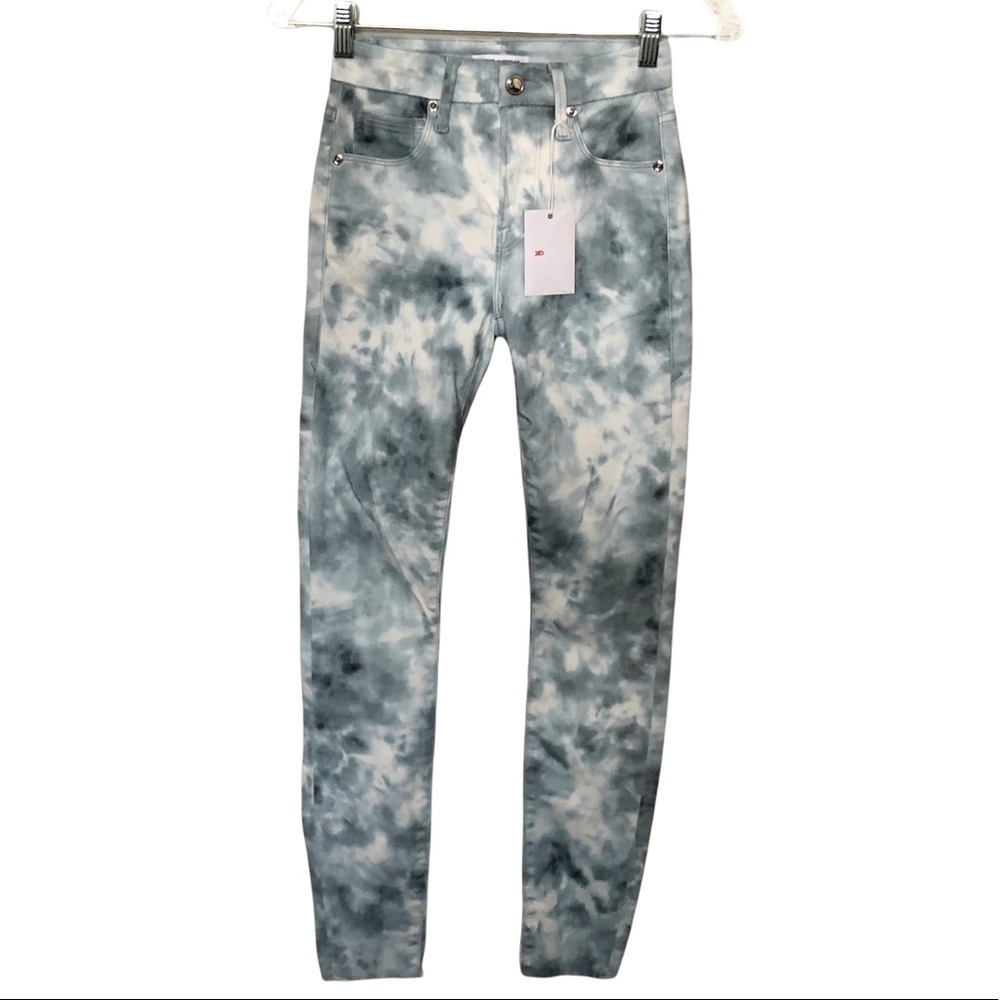 NWT Good American good legs skinny tie dye jeans